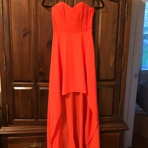 H&M high/low coral dress NWT